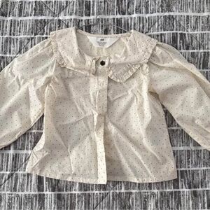 H&M COLLARED COTTON BLOUSE SIZE 2t